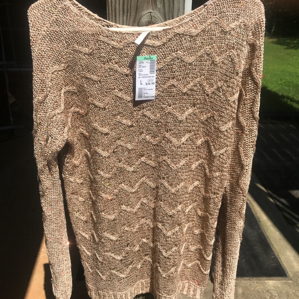 Nude sequin sweater